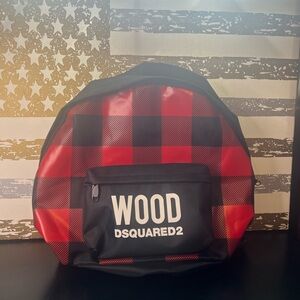 Wood Dsquared2 checkered bag
